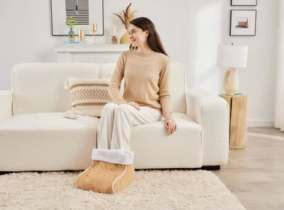 Chauffe-pied électrique et jambe